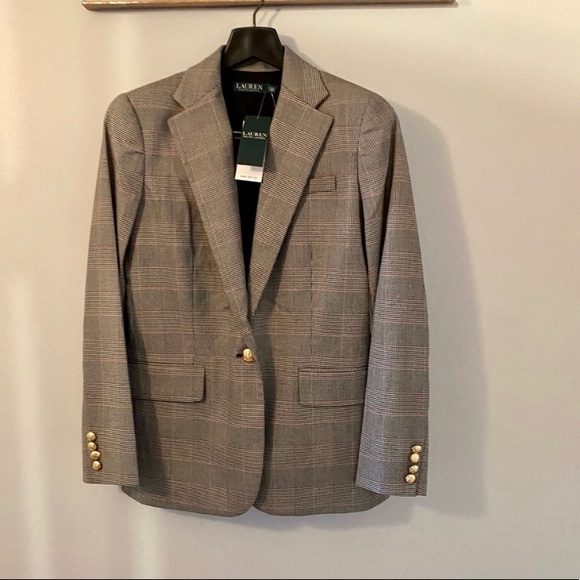 NWOT Ralph Lauren Red & Black Plaid Blazer - Picture 4 of 11